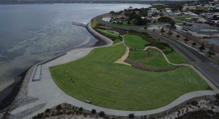 Anzac Peace Park aerial