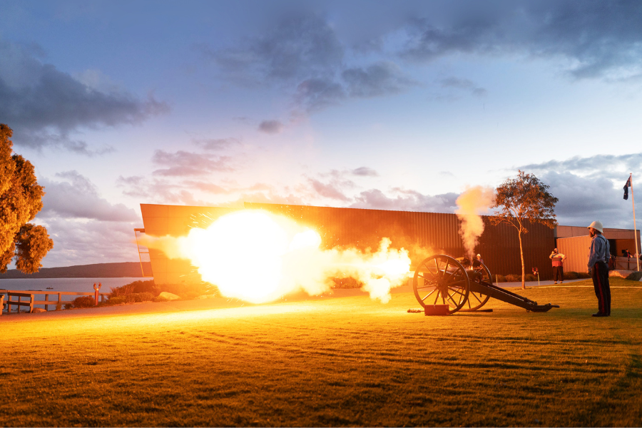 First female Gunner to fire at Albany Heritage Park