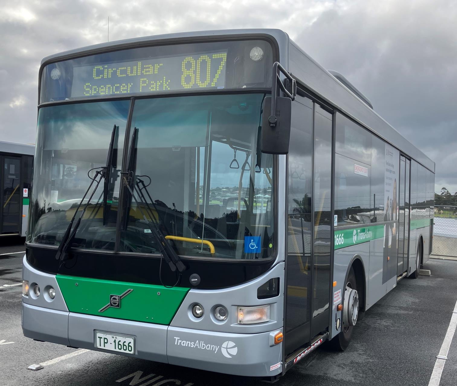 Public Bus displaying the 807 route