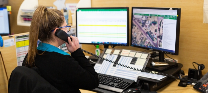 An image of City of Albany staff on the phone