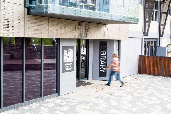 Albany Library Courtyard Image