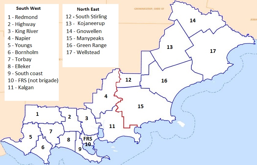 Bush Fire Brigade and Sector Boundaries