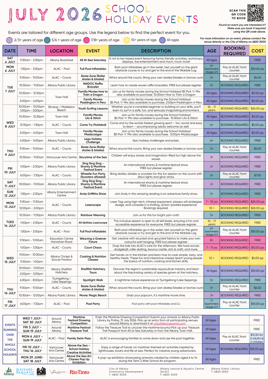 July School Holiday Events