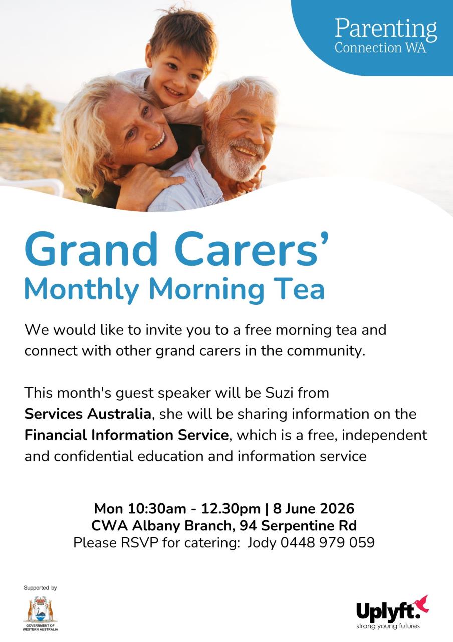 Grand Carers' Monthly Morning Tea