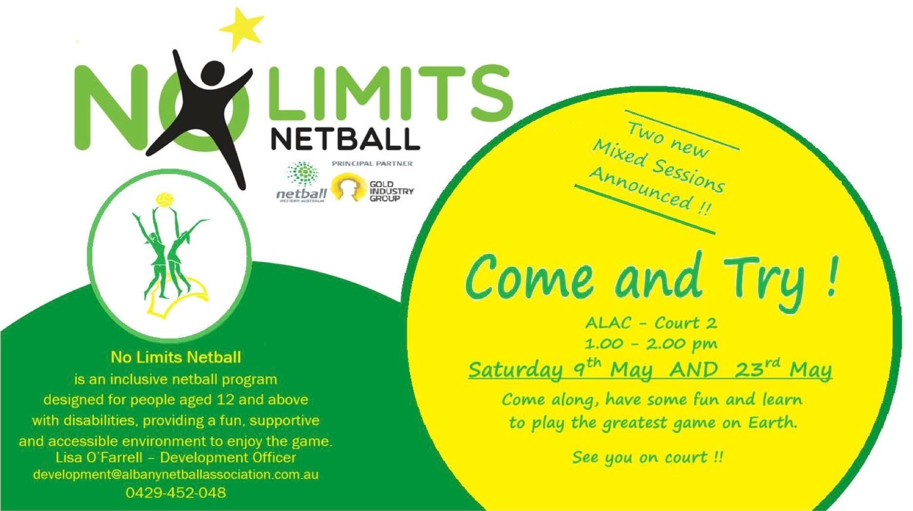 No Limits Netball - Come and Try Day