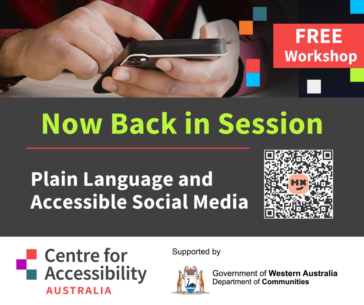 Free Workshop: Plain Language and Accessible Social Media