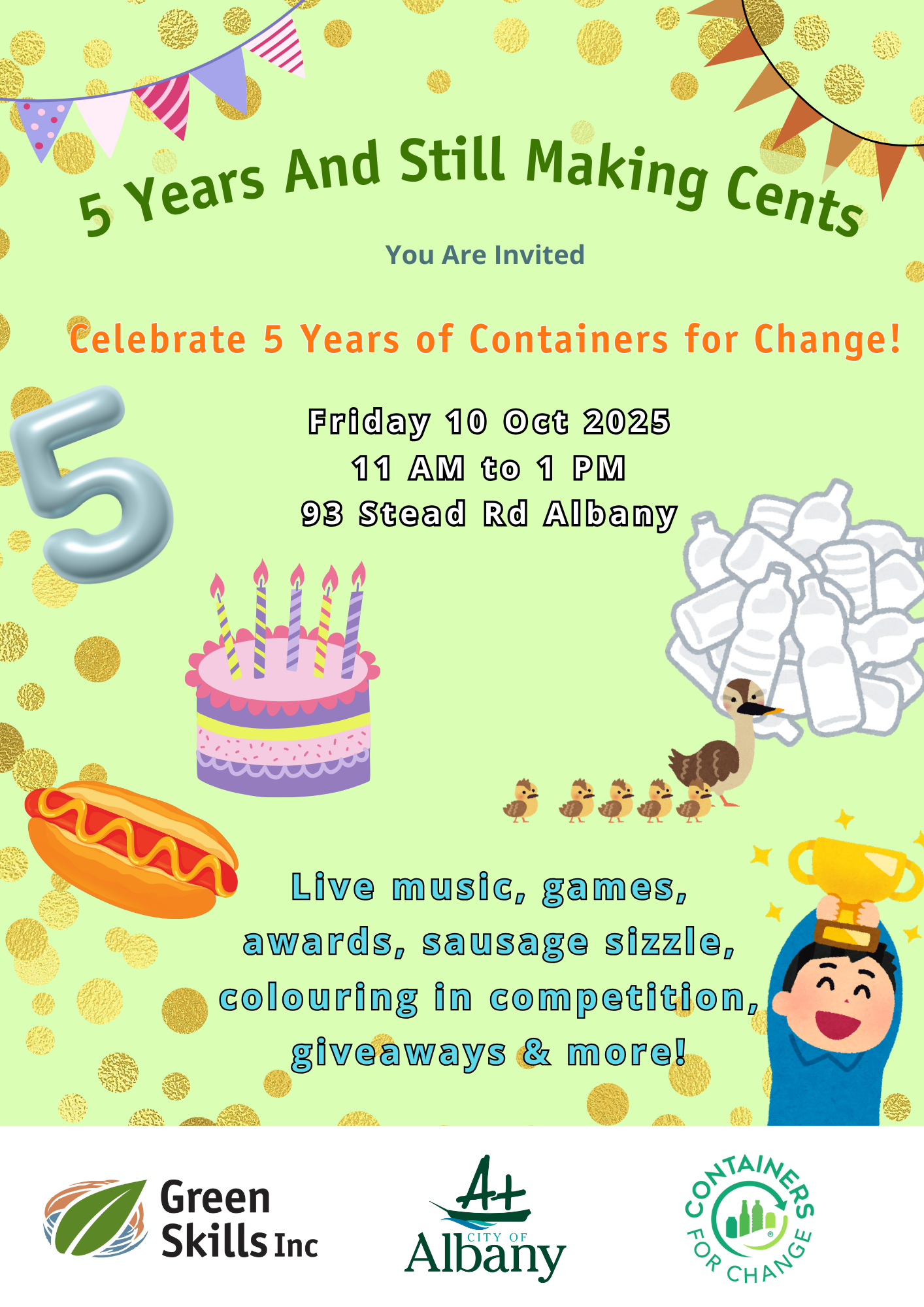 5 Years and Still Making Cents! Celebrate 5 Years of Containers for Change!